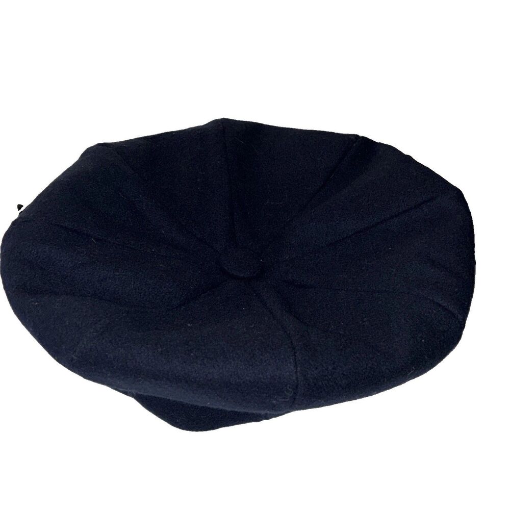 United Hatters UHCMW Cap VTG NY Cabbie Newsboy Navy Blue Hat 100% Wool Made USA - Picture 9 of 11